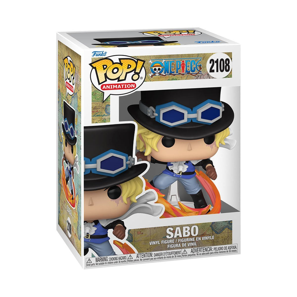 Sabo #2108 Funko Pop! Animation One Piece - Approx. 4 3/4" Collectible Vinyl Figure Bundled with Display Box Protector Case - Estimated Arrival: Jan. 2026 (PRE-SALE)